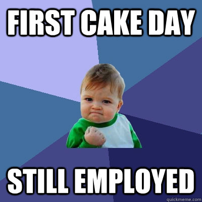 First cake day still employed  Success Kid