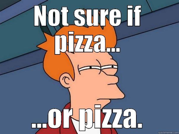 NOT SURE IF PIZZA... ...OR PIZZA. Futurama Fry