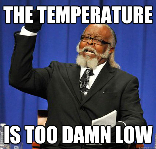 The temperature Is too damn low  Jimmy McMillan