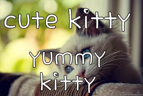 my kitty my kitty - CUTE KITTY YUMMY KITTY First World Problems Cat