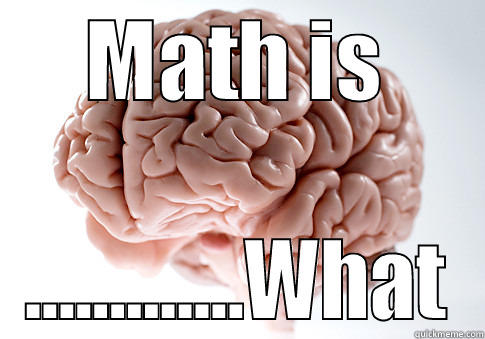 AAAhh im not that mathy - MATH IS .............WHAT Scumbag Brain