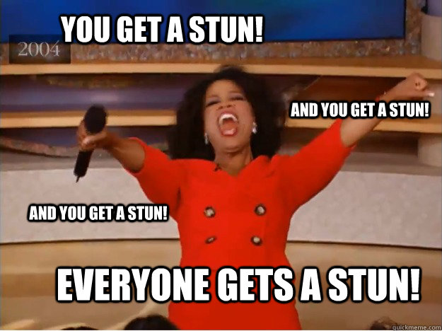 You get a stun! everyone gets a stun! and You get a stun! and You get a stun!  oprah you get a car