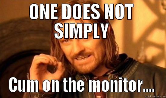 ONE DOES NOT SIMPLY CUM ON THE MONITOR.... Boromir