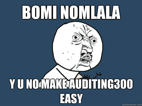 bomi nomlala y u no make auditing300 easy  Y U No