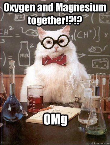 Oxygen and Magnesium together!?!? OMg  Chemistry Cat