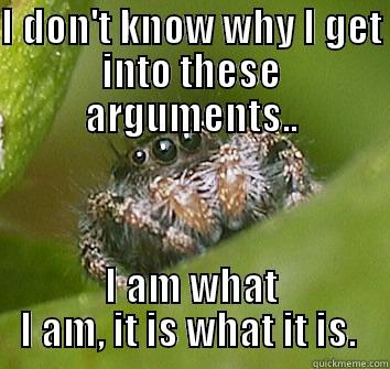 Show stopper.  - I DON'T KNOW WHY I GET INTO THESE ARGUMENTS.. I AM WHAT I AM, IT IS WHAT IT IS.  Misunderstood Spider