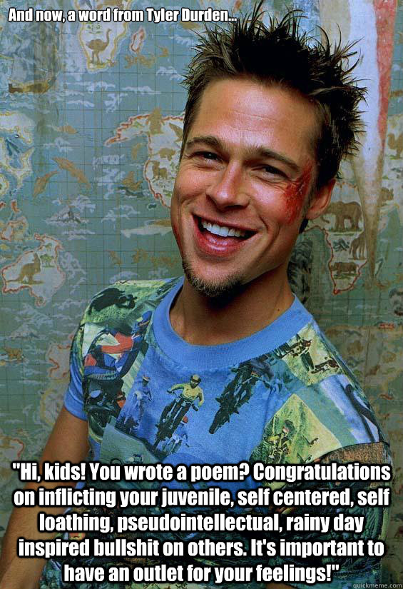 And now, a word from Tyler Durden... 