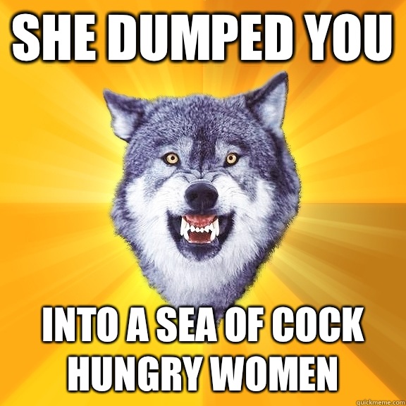 She dumped you Into a sea of cock hungry women  Courage Wolf