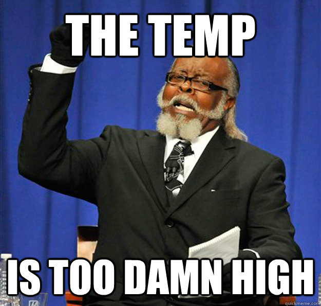 the temp Is too damn high  Jimmy McMillan