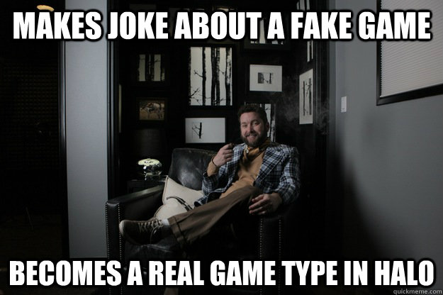 MAkes joke about a fake game becomes a real game type in halo  benevolent bro burnie