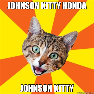 JOHNSON KITTY HONDA JOHNSON KITTY  Bad Advice Cat