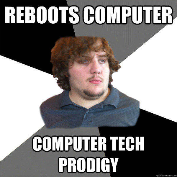 Reboots computer computer tech prodigy  