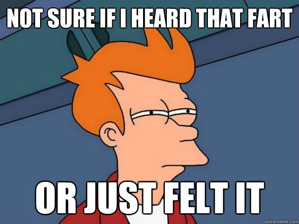 Not sure if I heard that fart or just felt it  Futurama Fry