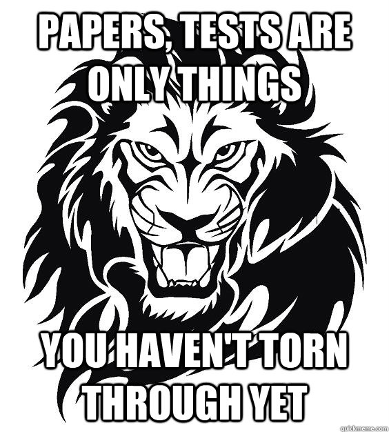 Papers, Tests are only things You haven't torn through yet - Papers, Tests are only things You haven't torn through yet  Misc