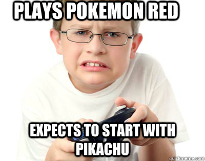 Plays Pokemon Red Expects to start with Pikachu  noob gamer