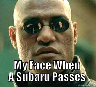  MY FACE WHEN A SUBARU PASSES Matrix Morpheus