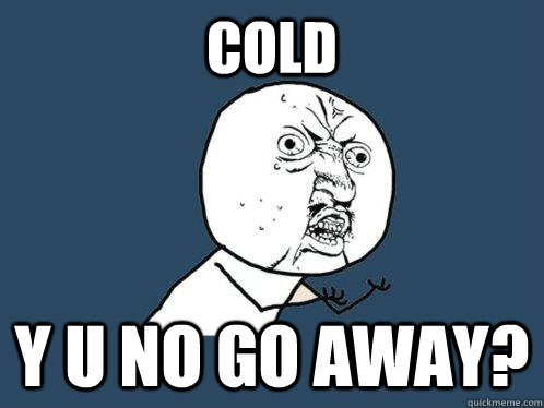 Cold Y U NO go away?  Y U No