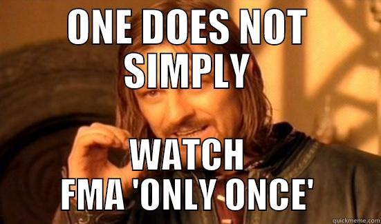 ONE DOES NOT SIMPLY WATCH FMA 'ONLY ONCE' Boromir