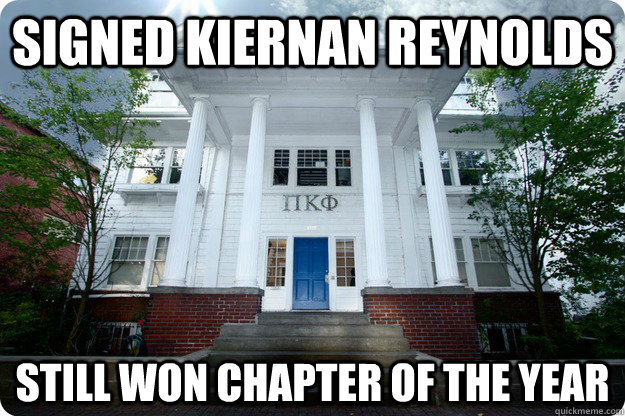 Signed kiernan reynolds still won chapter of the year  