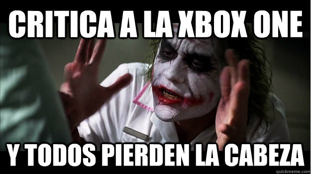 Critica a la xbox one y todos pierden la cabeza  Joker Mind Loss