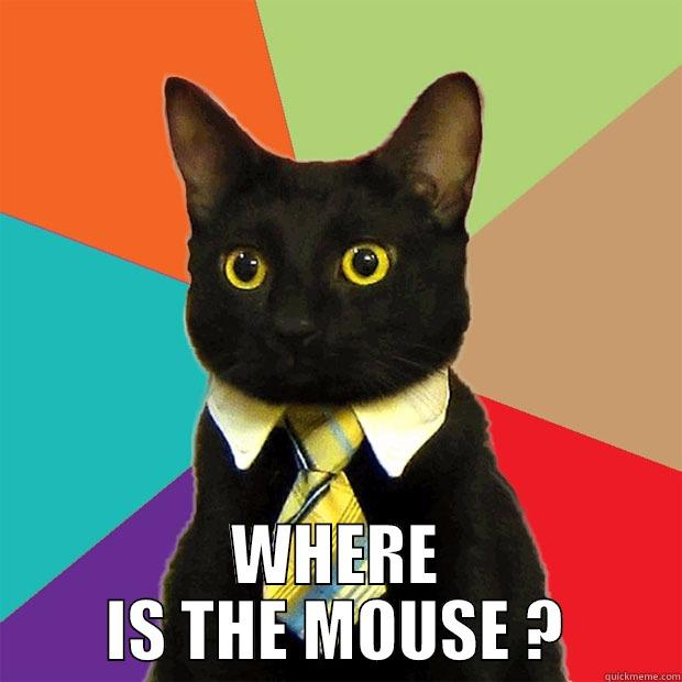  WHERE IS THE MOUSE ? Business Cat