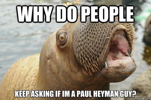 why do people keep asking if im a paul heyman guy? - why do people keep asking if im a paul heyman guy?  Misc