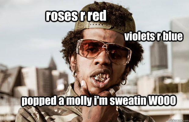 roses r red violets r blue popped a molly i'm sweatin WOOO - roses r red violets r blue popped a molly i'm sweatin WOOO  Valentines James