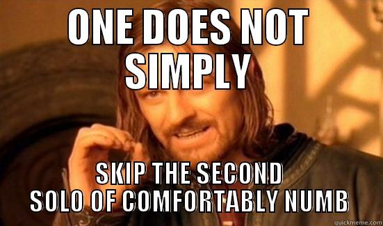 ONE DOES NOT SIMPLY SKIP THE SECOND SOLO OF COMFORTABLY NUMB Boromir