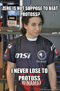 zerg is not suppose to beat protoss? I never lose to protoss  