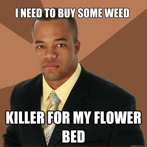 i need to buy some weed killer for my flower bed - i need to buy some weed killer for my flower bed  Successful Black Man