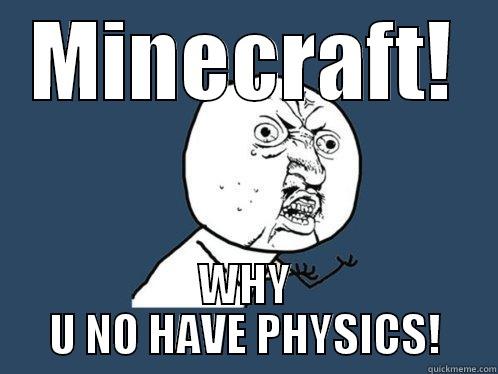 When i play games - MINECRAFT! WHY U NO HAVE PHYSICS! Y U No