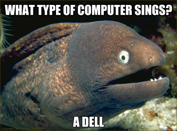 What type of computer sings? A dell  
