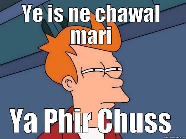 Chawale mari - YE IS NE CHAWAL MARI YA PHIR CHUSS Futurama Fry