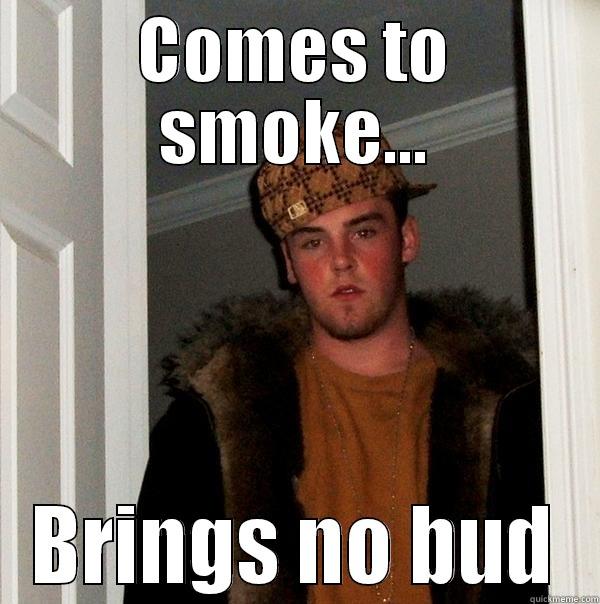 COMES TO SMOKE... BRINGS NO BUD Scumbag Steve