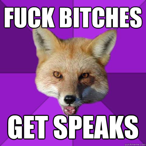 Fuck bitches get speaks  Forensics Fox