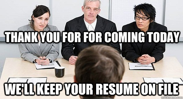 Thank you for for coming today we'll keep your resume on file - Thank you for for coming today we'll keep your resume on file  Tattooed Job Applicant