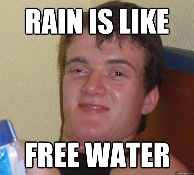 rain is like free water - rain is like free water  10 Guy