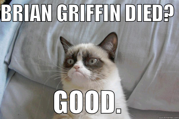 BRIAN GRIFFIN DIED?  GOOD. Grumpy Cat