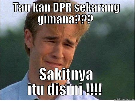 TAU KAN DPR SEKARANG GIMANA???  SAKITNYA ITU DISINI !!!!  1990s Problems