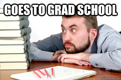 Goes to grad school   