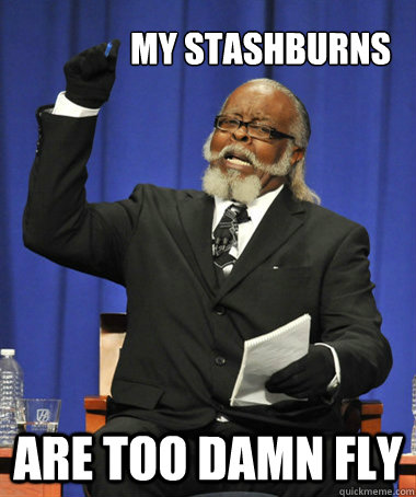 My Stashburns are too damn fly  The Rent Is Too Damn High