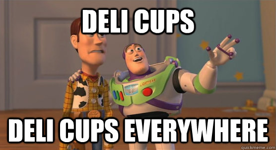 Deli cups Deli cups everywhere  Toy Story Everywhere