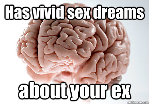 Has vivid sex dreams about your ex  Caption 4 goes here - Has vivid sex dreams about your ex  Caption 4 goes here  Scumbag Brain