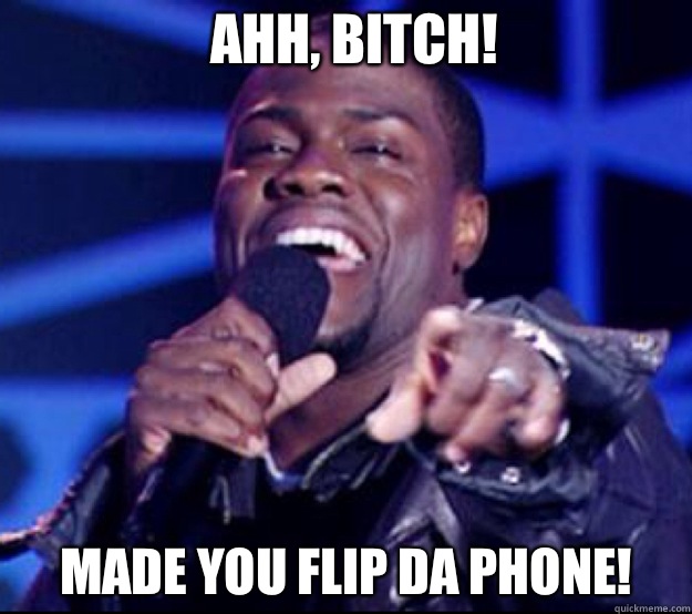 AHH, BITCH! MADE YOU FLIP DA PHONE! - AHH, BITCH! MADE YOU FLIP DA PHONE!  Kevin Hart