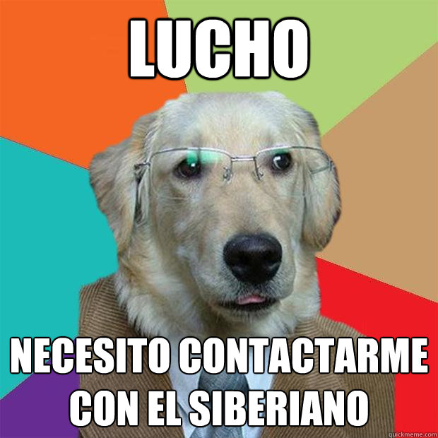 Lucho necesito contactarme con el siberiano  Business Dog