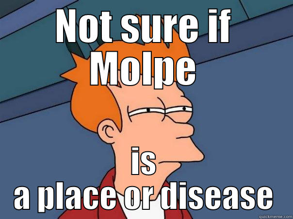 NOT SURE IF MOLPE IS A PLACE OR DISEASE Futurama Fry