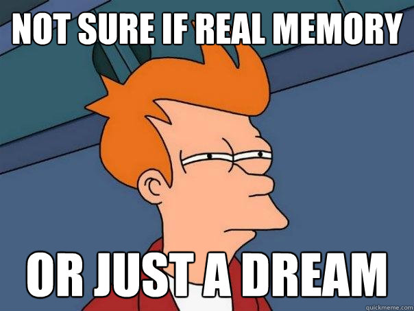 NOT SURE IF REAL MEMORY Or JUST a dream  Futurama Fry