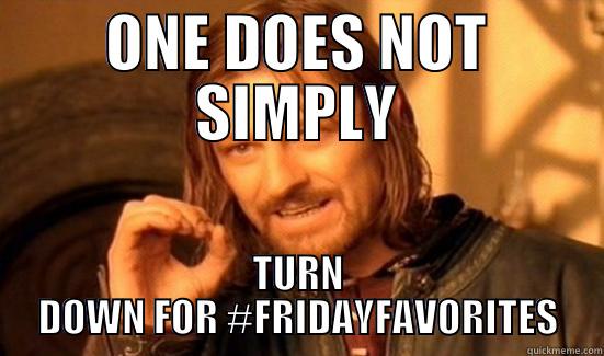 ONE DOES NOT SIMPLY TURN DOWN FOR #FRIDAYFAVORITES Boromir