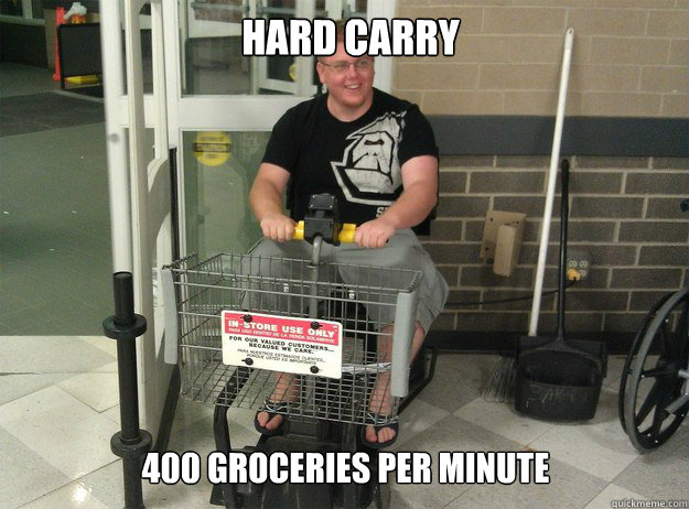 hard carry 400 groceries per minute  