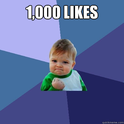 1,000 likes   Success Kid